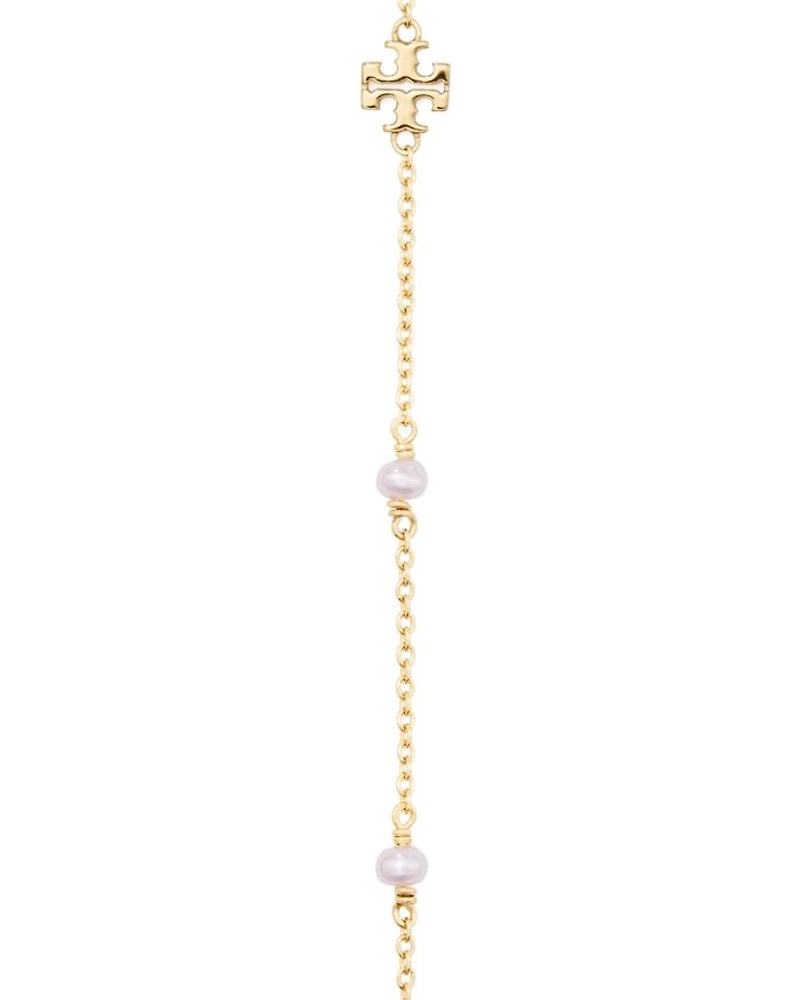 Kira Delicate Cultured Pearl Station Necklace, 16"-18"