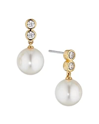 Nadri Cubic Zirconia & Nacre Pearl Drop Earrings