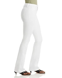 Selma Cotton Stretch High Rise Bootcut Jeans Blanc