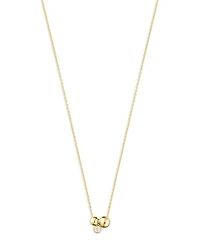 18K Yellow Gold Moonlight Grapes Diamond Grape Cluster Pendant Necklace, 17.72"