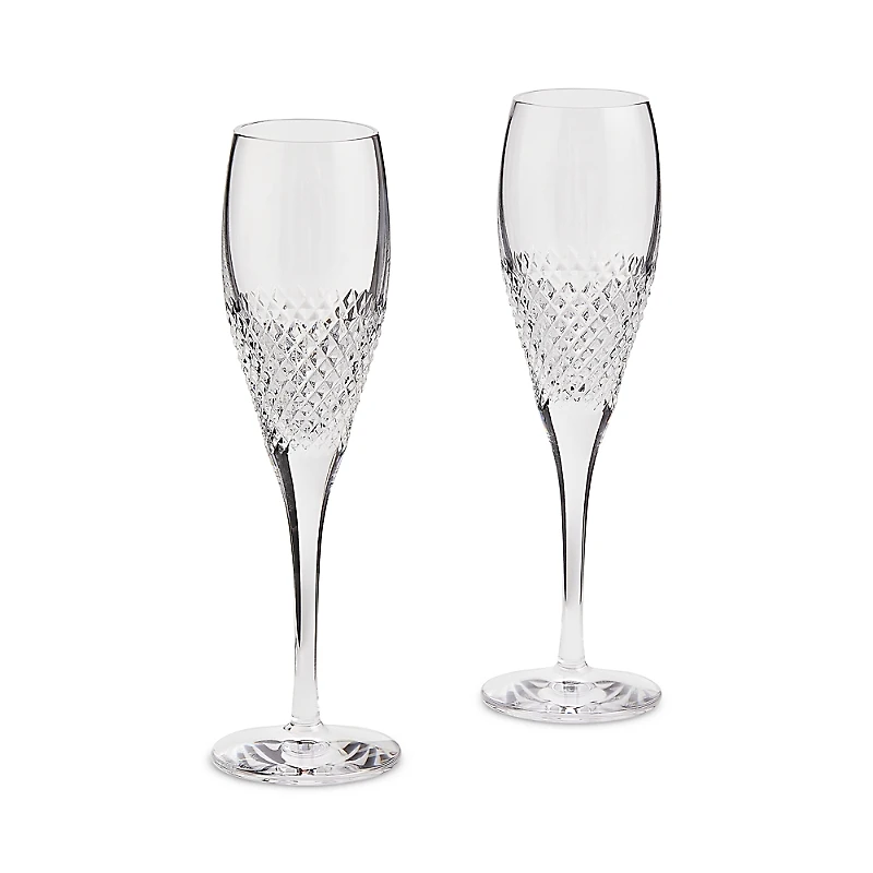 Wedgwood Vera Wang Diamond Mosaic Flutes, Set of 2