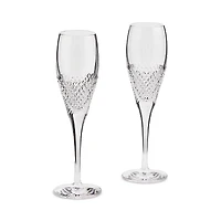 Wedgwood Vera Wang Diamond Mosaic Flutes, Set of 2