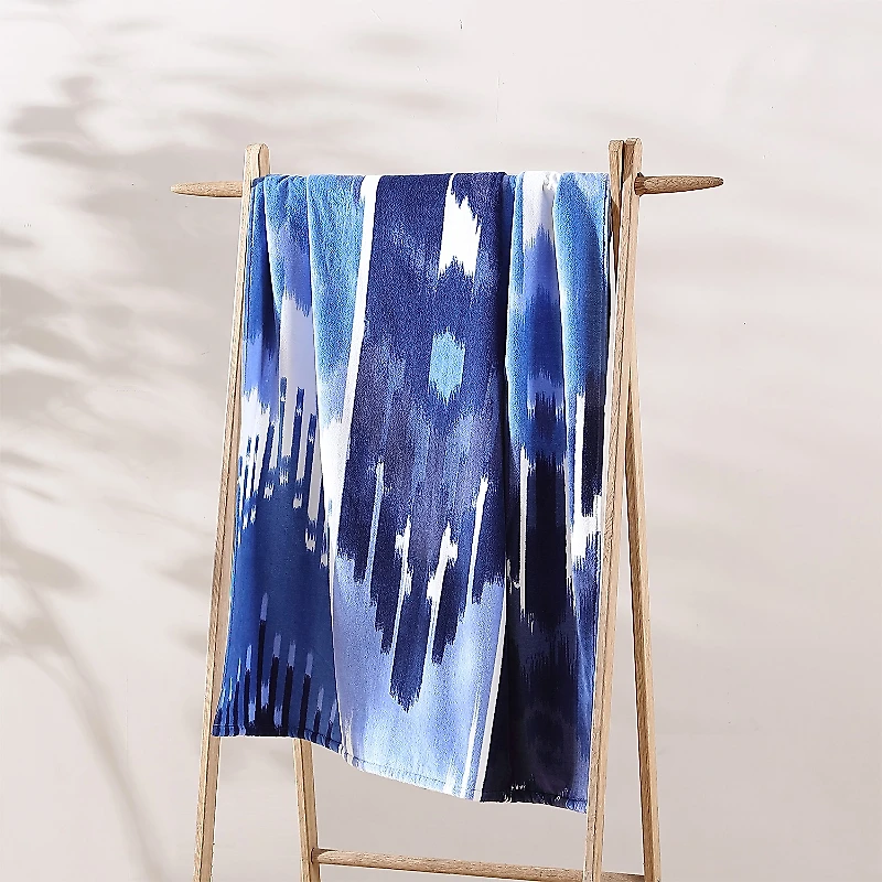 John Robshaw Malda Beach Towel Indigo