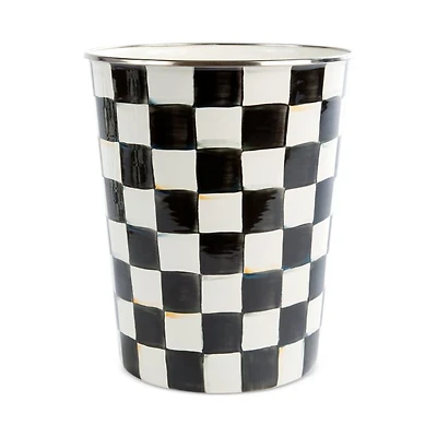 Courtly Check Enamel Waste Bin