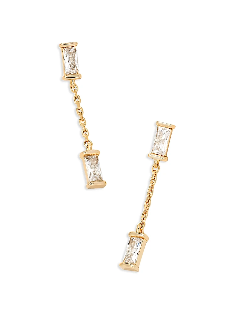 Kendra Scott Juliette Baguette Cubic Zirconia & Chain Drop Earrings