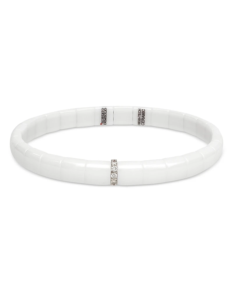 Roberto Demeglio 18K White Gold Pura Diamond Stretch Bracelet