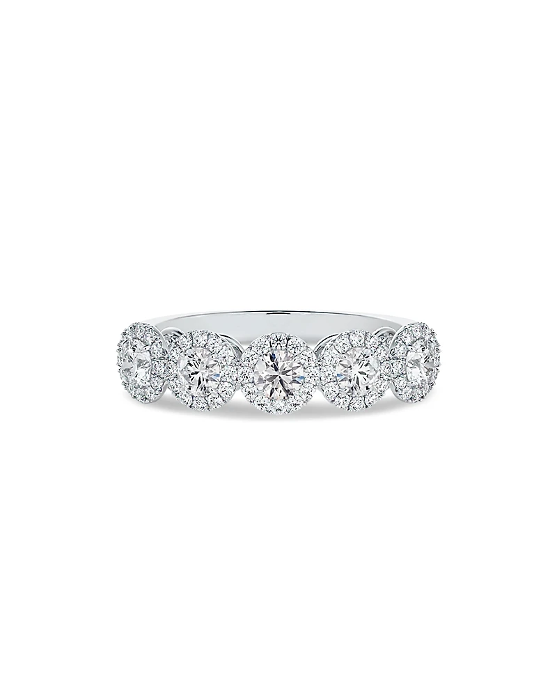 De Beers Forevermark Center of My Universe Five Stone Halo Band