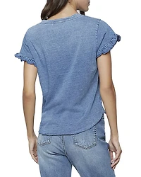 Ruffled V Neck Tee