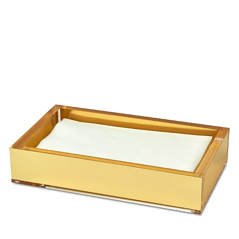 Tizo Gold Tone Lucite Guest Towel Tray