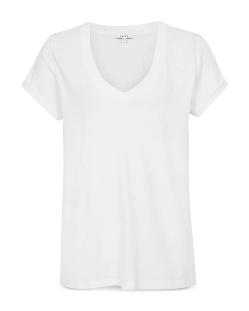 Luana Cotton V Neck Tee