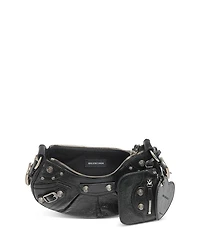 Le Cagole Xs Shoulder Bag Metallized with Leopard Print