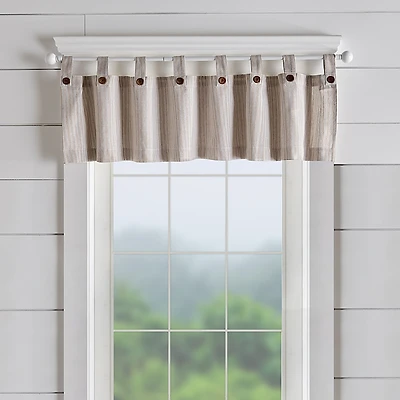 Elrene Home Fashions Tucker Ticking Stripe Window Valance, 15 x 60