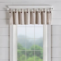 Elrene Home Fashions Tucker Ticking Stripe Window Valance, 15 x 60