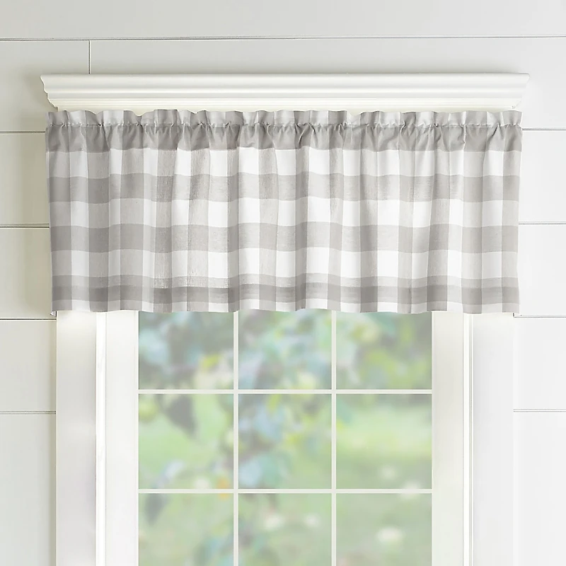 Elrene Home Fashions Farmhouse Living Buffalo Check Window Valance, 15 x 60