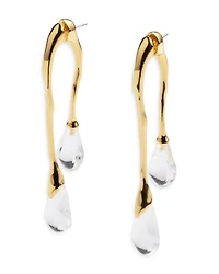 Lucite Front Back Double Drop Earrings