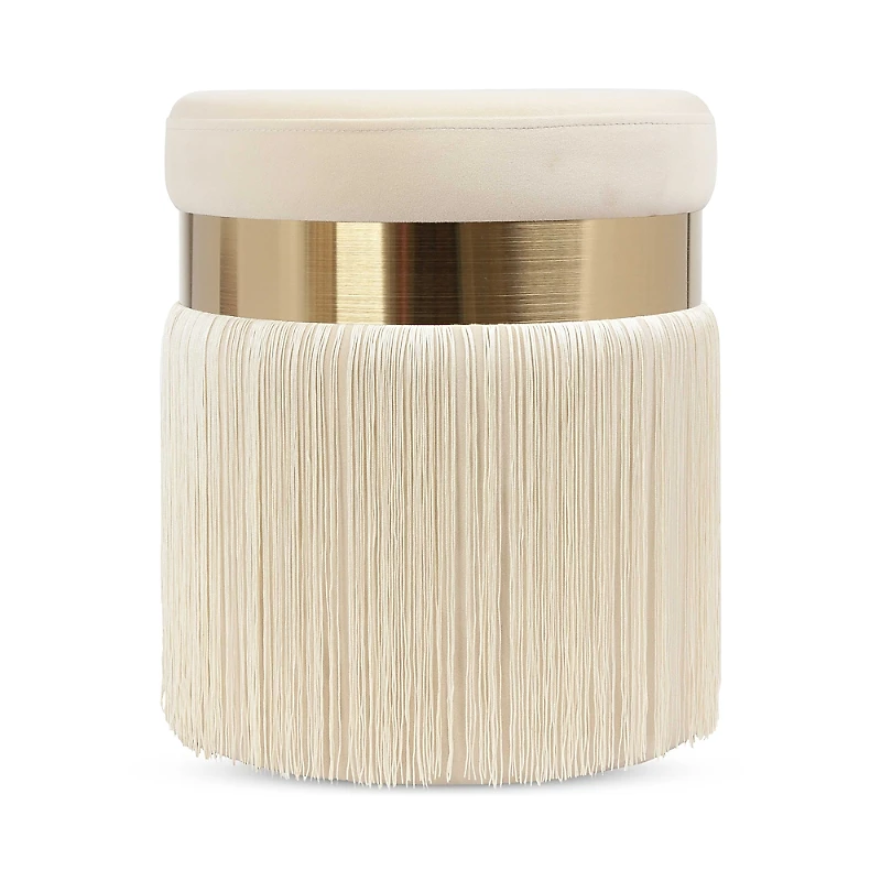 Tov Furniture Melody Tasseled Ottoman