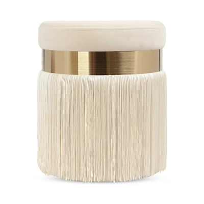 Tov Furniture Melody Tasseled Ottoman