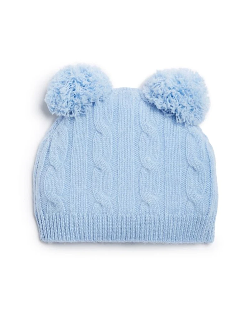 Unisex Cable Knit Cashmere Pom Hat - Baby
