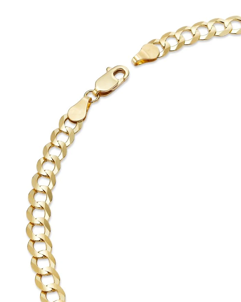 Men's Comfort Curb Link Chain Necklace in 14K Yellow Gold