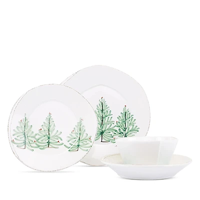 Vietri Lastra Holiday Four-Piece Place Setting