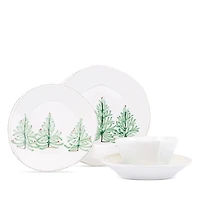 Vietri Lastra Holiday Four-Piece Place Setting