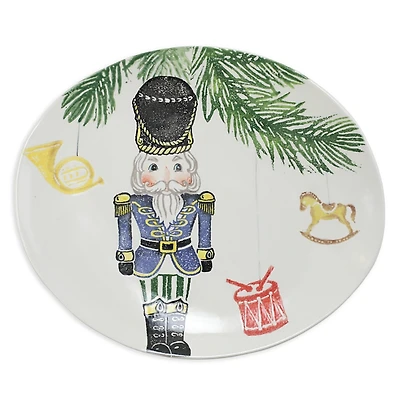 Vietri Nutcrackers Medium Oval Platter