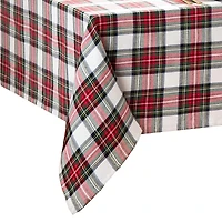 Elrene Home Fashions Christmas Classic Holiday Plaid Cotton Tablecloth, 70 x 52