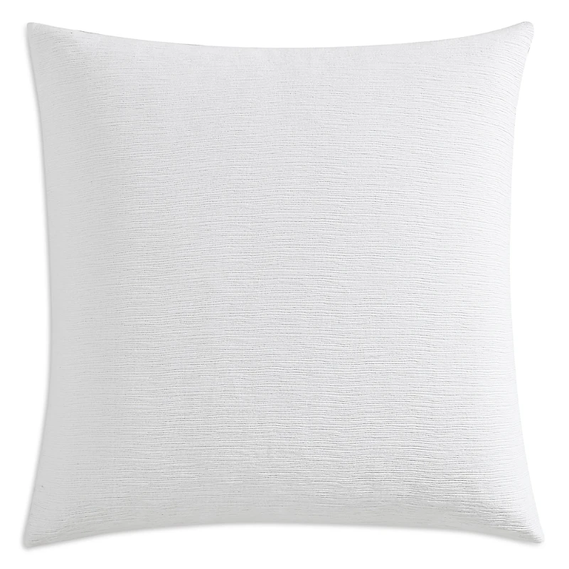 Vera Wang Solid Textured Pleats White Sham