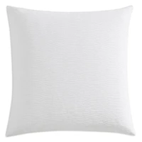 Vera Wang Solid Textured Pleats White Sham