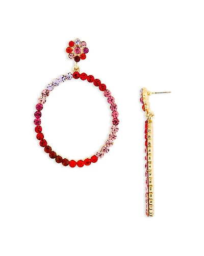 Multicolor Hoop Drop Earrings - Exclusive