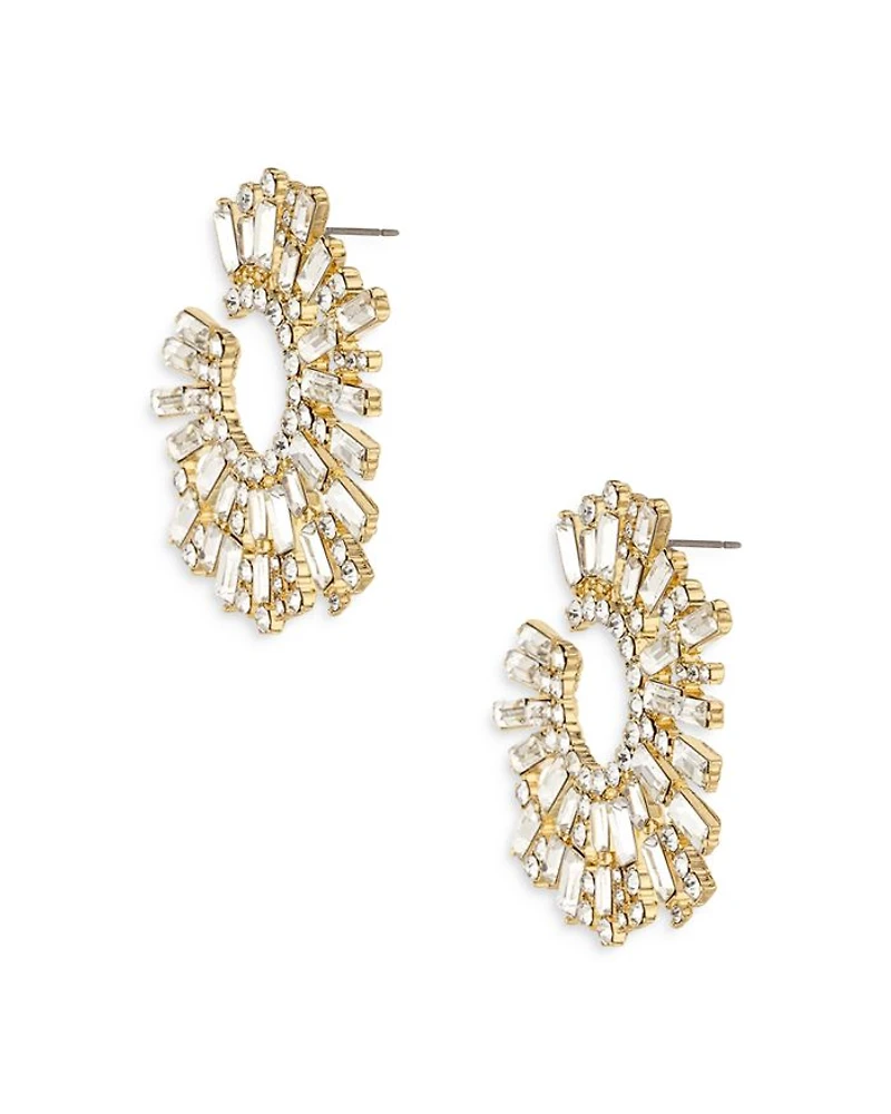 Open Circle Stardust Earrings in 18K Gold Plate