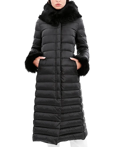 Dawn Levy Lexie Shearling Trim Puffer Coat