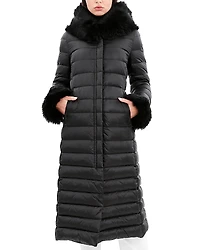 Dawn Levy Lexie Shearling Trim Puffer Coat