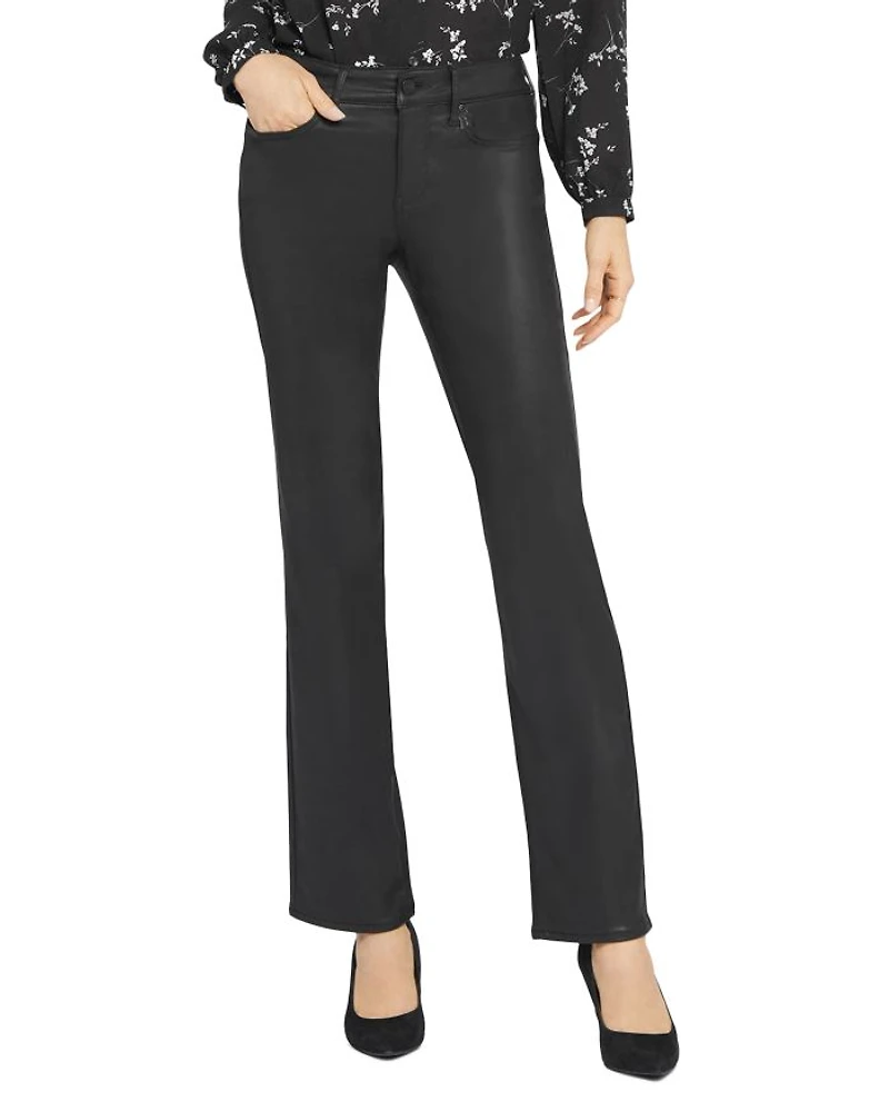 Marilyn Coated High Rise Straight Jeans