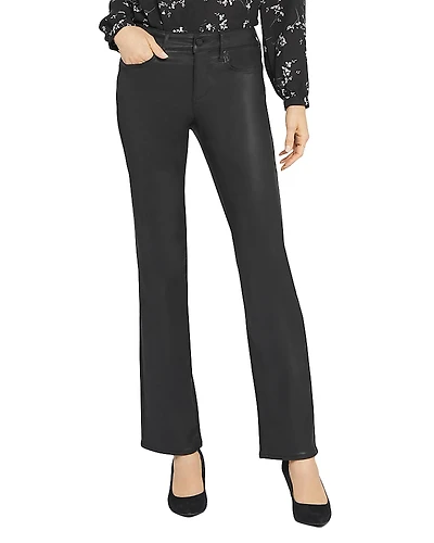 Nydj Marilyn Coated High Rise Straight Jeans