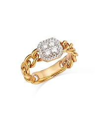 Bloomingdale's Fine Collection Diamond Halo Cluster Chain Link Ring