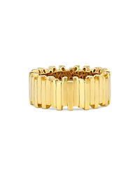 Suzanne Kalan 18K Yellow Gold Golden Age Wide Polished Bar Band