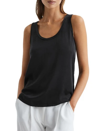 Riley Silk Front Tank Top