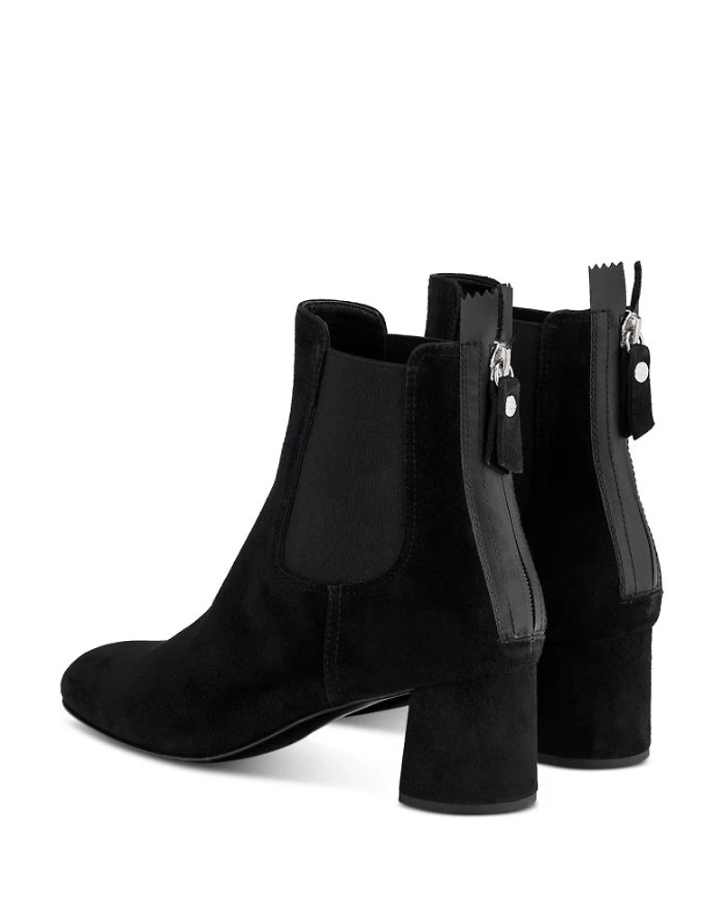 Women's Lisette Almond Toe Mid Heel Stretch Booties