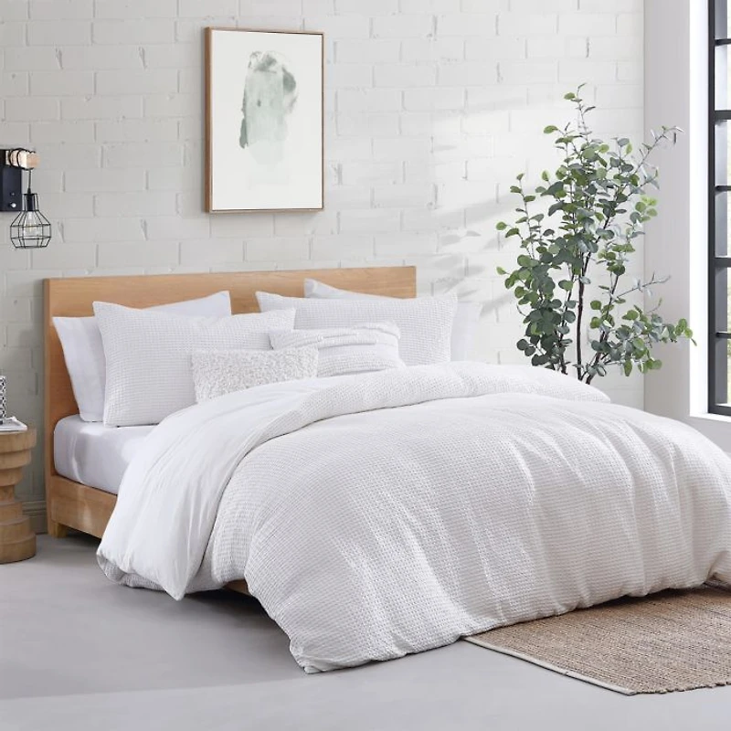 Modern Waffle Comforter Set, King