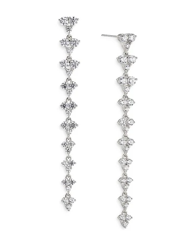 Pave the Way Long Linear Drop Earrings
