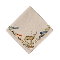 Forest Walk Café Au Lait Napkin with Animals