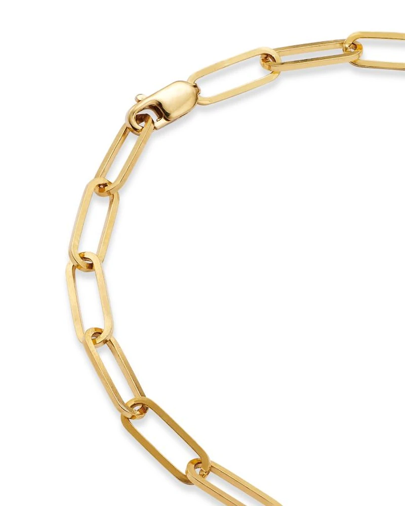 Diamond Triple Link Paperclip Bracelet in 14K White & Yellow Gold, 0.50 tcw
