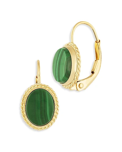 Bloomingdale's Fine Collection Malachite Drop Earrings
