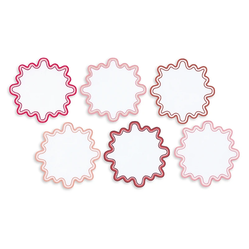 Matouk Wave 6 Round Cocktail Napkins