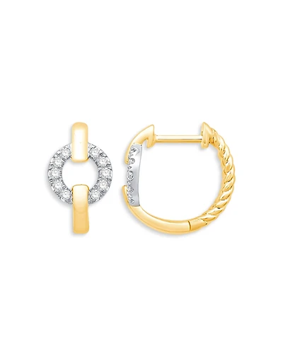 Bloomingdale's Fine Collection Diamond Circle Huggie Hoop Earrings