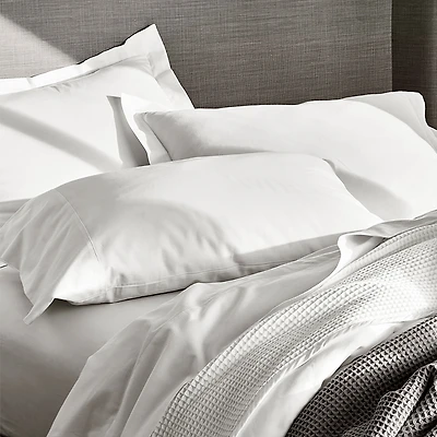 Boll & Branch Percale Hemmed Pillowcase Set, Standard