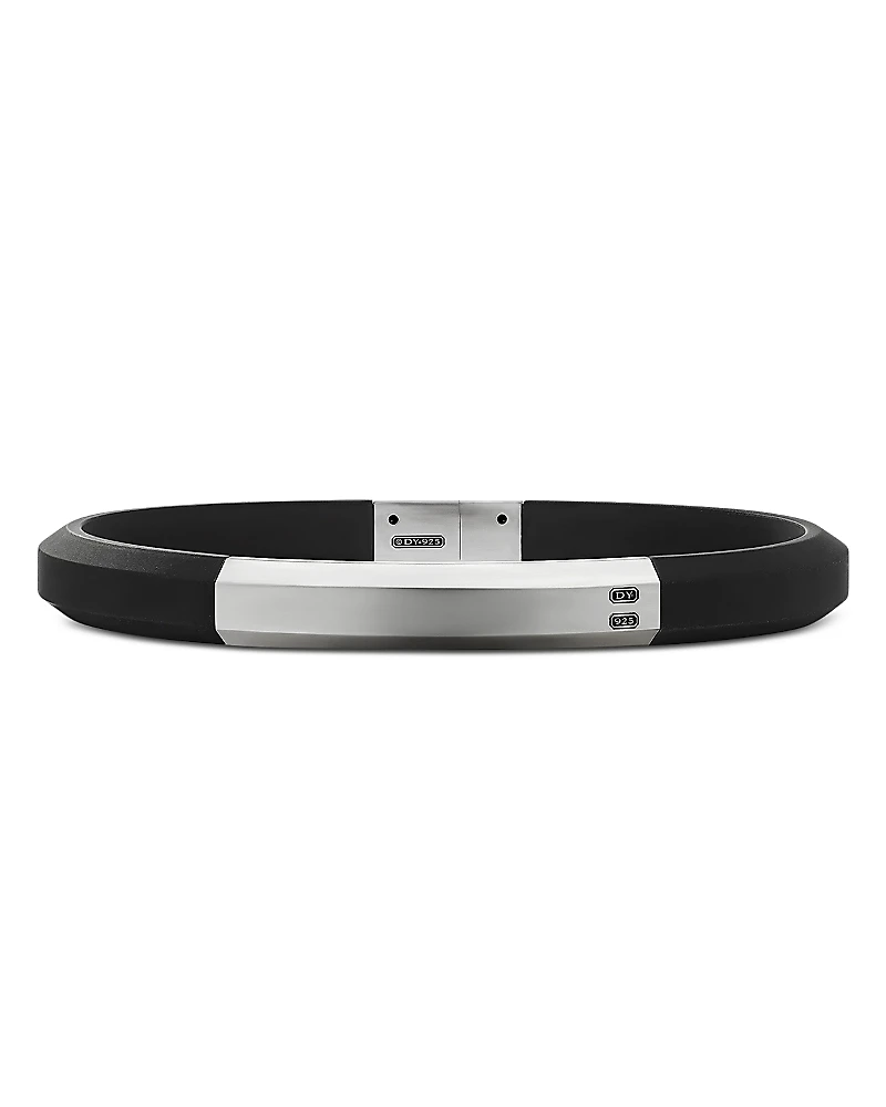 David Yurman Streamline Id Black Rubber Bracelet