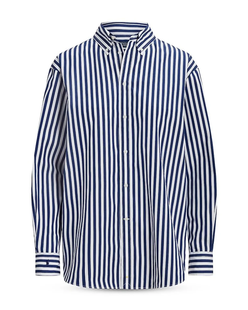 Striped Long Sleeve Cotton Shirt