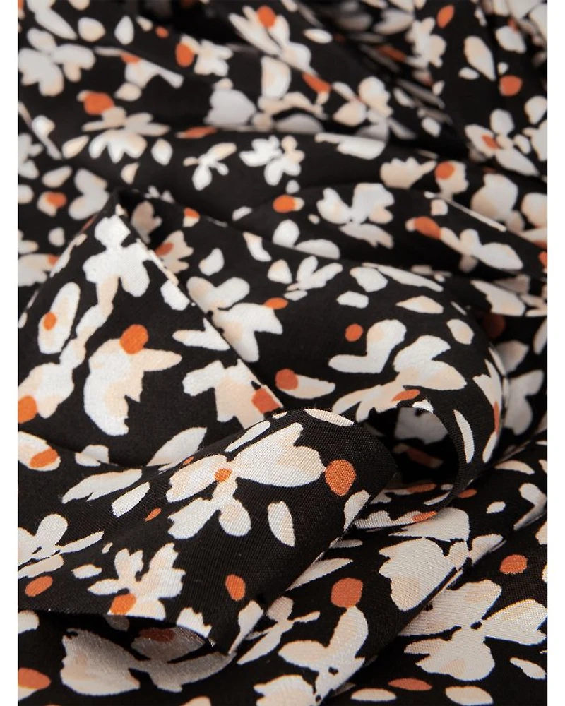 Morgen Belted Floral Print Shirt Dress